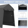 Outdoor Storage Tent, Storage Shelter Shed, Waterproof Carport for ATVs, Bicycles, Motorcycles, Gardening Tools - 3 of 4