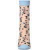Memoi Women's Flowing Floral Sheer Crew Socks Dusty Blue 9-11 - 2 of 3
