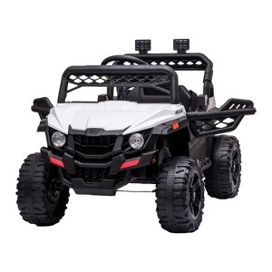 Ride on Car, 12V Kids Ride On Car Truck, Remote Control, Spring Suspension, Storage, Safety Belt,Kids 4 Wheeler Truck - 1 of 4