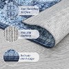 Acekool Washable Vintage Runner Rug, Stain-Resistant, Low Pile, Rubber Backing, Floral Oriental Carpet for Kitchen, Hallway, Bedroom - 4 of 4