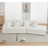 TiramisuBest Folding Convertible Sleeper Sofa Bed 2 in 1 3 Seat Lamb Velvet Gaming Couch Fold Out Floor Mattress Living Room Guest Room - 3 of 4