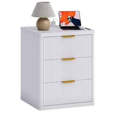 Bedside Table Nightstand with Bedside Storage, Bedroom Side Table and Organizer, Functional