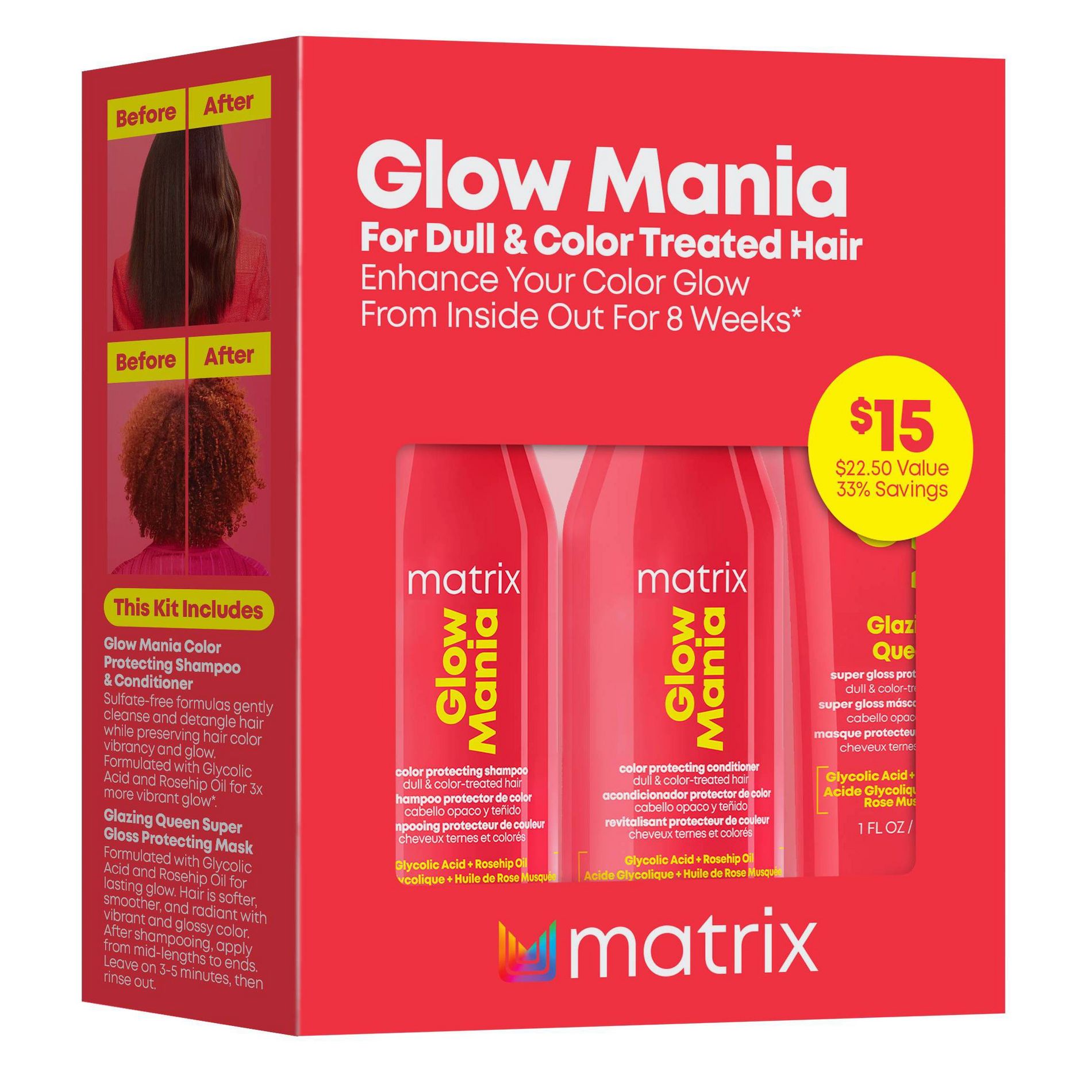 Matrix Total Results Glow Mania Shampoo Trial Kit - 3ct- Ulta Beauty