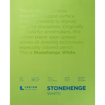 Stonehenge Paper Pad 11"X14" 15 Sheets/Pkg-White 90lb
