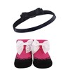 Hudson Baby Girl Headband and Socks Giftset, Dk.Pink Black, One Size - 4 of 4