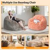 COZONY Adult Faux Fur Bean Bag Chair - Soft Fluffy with Armrest, High-Density Foam Lazy Sofa for Reading, Living Room Floor Couch - 4 of 4