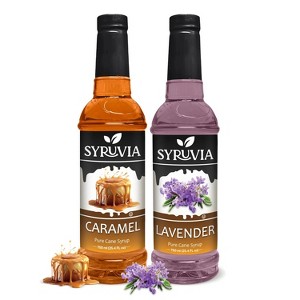 Syruvia Coffee Flavors Variety Pack: Caramel & Lavender 25.4 fl oz Syrup - 1 of 4