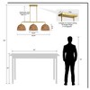 KAISITE Rattan 3-Light Pendant Light for Kitchen Island Adjustable Boho - 4 of 4