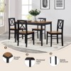 Aukfa 5-Piece Eco-Friendly Solid Wood Dining Set: Durable MDF Tabletop, Black Metal Frame & Ergonomic Chairs – Space-Saving Design, Easy Assembly - 3 of 4