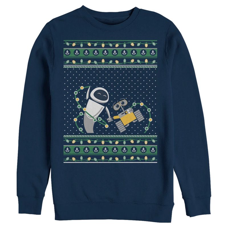 Men's Wall-E Eve Ugly Sweater Sweatshirt, 1 of 5