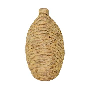 22'' x 12'' Tall Seagrass Woven Floor Vase Brown - Olivia & May