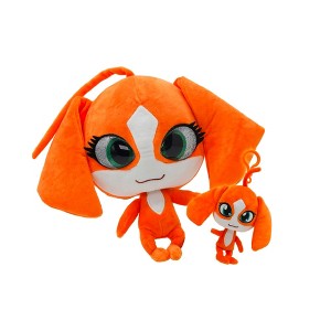 Miraculous Ladybug Kwami Plush Kit, Mon Ami, 9-Inch Plush with Resin Eyes and Lifesize 5-Inch Stuffed Toy with Matching Backpack Keychain - 1 of 4