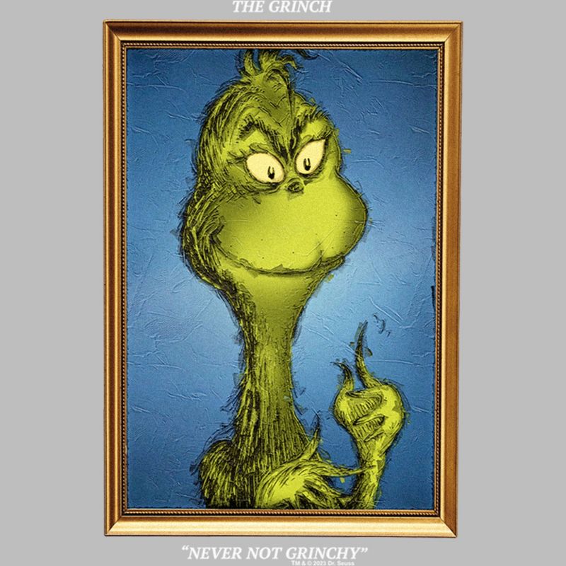 Girl's Dr. Seuss Framed Grinch Painting T-Shirt, 2 of 6