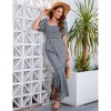 Clearlove Summer Jumpsuits for Women 2025 Floral Dressy Casual Loose Wide Leg Short Sleeve One Piece Romper Outfits - 3 of 4