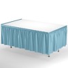 Crown Display 6 pack Disposable Plastic Tableskirts - 29" x 14 Ft ruffled Table Skirt with Adhesive Strip - 6 Count - 2 of 4