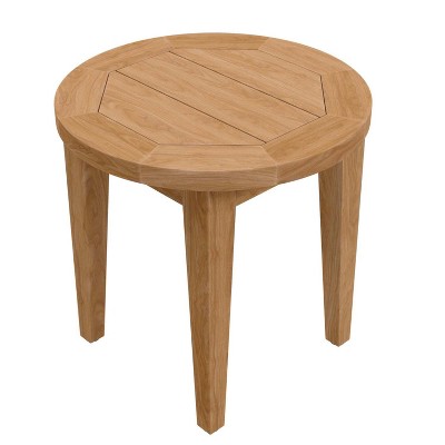 Brisbane Natural Teak Wood Outdoor Patio Side Table