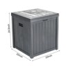 VisioGear 51 Gal Outdoor Garden Plastic Storage Deck Box for Tools Cushions Toys, Grey, 22"*22"*24.5" - 3 of 4