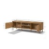 LuxenHome Summer Oak Manufactured Wood 2-Door 63" Wide TV Console Cabinet Brown - 3 of 4