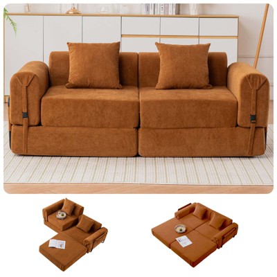 Dolonm Combination Sofa, Foldable Casual Sofa, No Assembly Required,3-seats 3-Pads, for Living Room and Bedroom