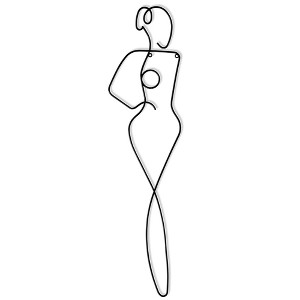 Woman Silhouette - Metal Line Art Wall Decor Sculpture - 1 of 4