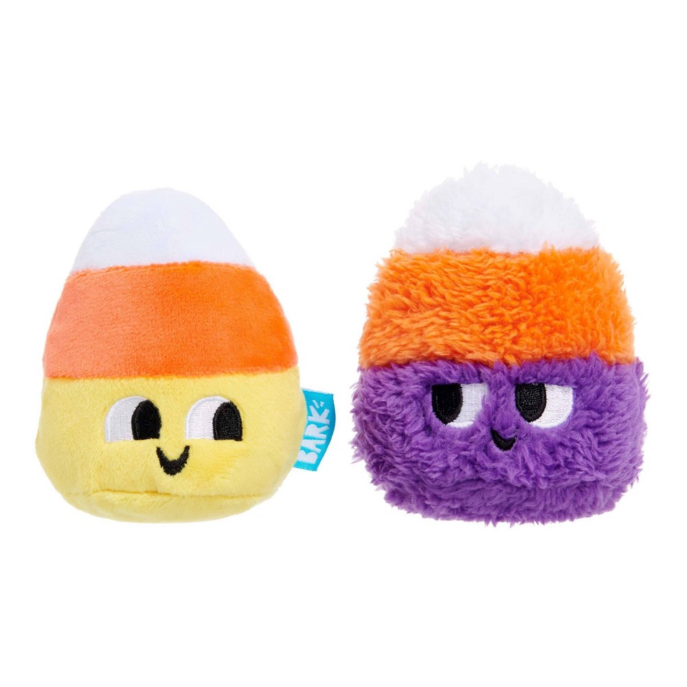 BARK Halloween Candy Corn Dog Plush Toy - 2pc