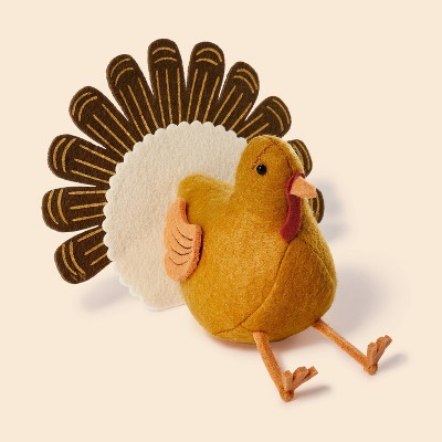 Thanksgiving Felt Turkey Party Decor Brown - Spritz™