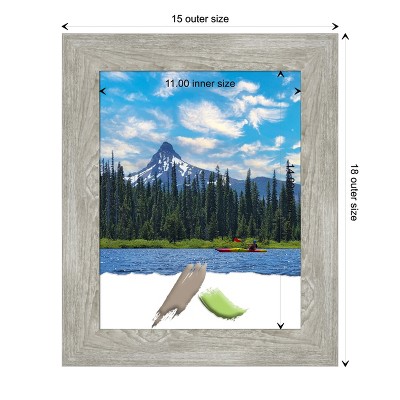 Dove Greywash Narrow 11x14 Wood Wall Frame