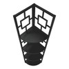Vynxaria 62"h 4 - Tier Black Corner Bookshelf for Office & Bedroom - 4 of 4