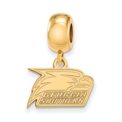 Black Bow Jewelry 14k Yellow Gold Plated Sterling Silver Georgia Southern Eagles NCAA Bead Charm