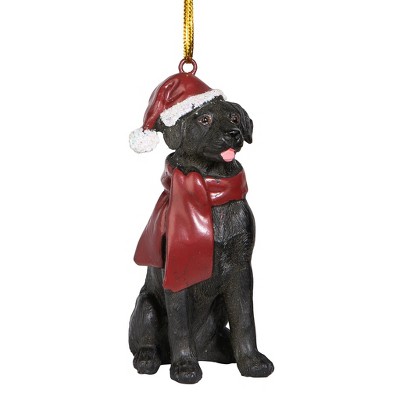 Design Toscano Black Labrador Retriever Holiday Dog Ornament Sculpture