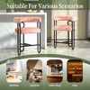 Resenkos Counter Bar Stools, Counter Stool,House Hold Bar Stools Set of 2, Modern Bar Stool with Back, Black Metal Frames(Pink Chenille) - 4 of 4