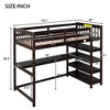 NicBex Full/Twin Loft Bed with Shelves and Under-bed Desk for Kids Teens Adults - 3 of 4