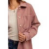 Women's Plaid Contrast Long Shacket - Hem & Thread M - 2 of 3