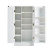 ORRD White Freestanding Pantry Cabinet​ Doors, Adjustable Shelves, Ideal for Kitchen & Craft Rooms - 3 of 4