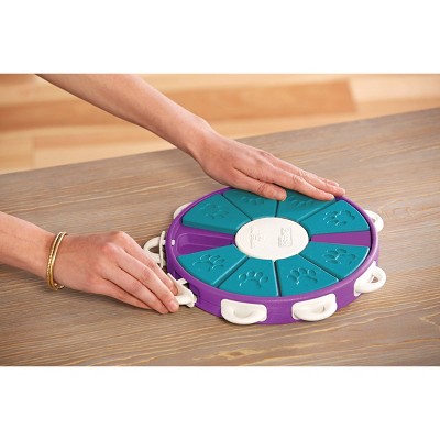 Purple and Blue Interactive Dog Treat Puzzle Dispenser