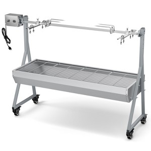 Mojgar 46" BBQ Grills Charcoal Grill for Camping Stainless Steel Grill, 176 lbs Rotisserie Grill Roaster with 25W Motor - 1 of 4