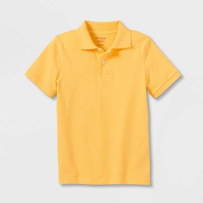 Boys' Short Sleeve Pique Uniform Polo Shirt - Cat & Jack™ Yellow