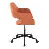 TiramisuBest Contemporary Orange Fabric Task Chair, Low Backrest, Armrests, Adjustable Base/Height, 360¡ã Swivel, Indoor Use - 2 of 4