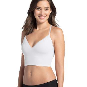 Jockey Women's Forever Fit Low Impact Unlined Active Bra M White