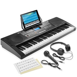 Ashthorpe 61-Key Digital Electronic Keyboard Piano with Full-Size Keys for Beginners with Headphones and Microphone - 1 of 4