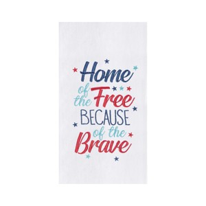 C&F Home Home of The Free 4th of July Flour Sack Cotton Kitchen Towel Patriotic Dishtowel Decoration - 1 of 4