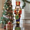 LuxenHome 36.22" LuxenHome 3Ft Tall Traditional Nutcracker Drummer Soldier with Lights Multicolored - 4 of 4