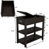 LIVAREEmlen Narrow Sided Table with Drawers and Bottom Partition in Flip Over Design - Brown - 3 of 4