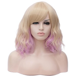Unique Bargains Women's Curly Wigs with Wig Cap 14" - 1 of 4