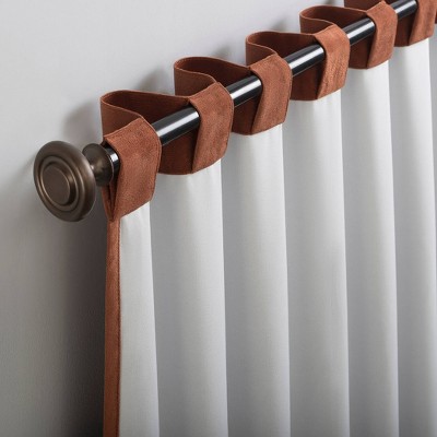 Terracotta Velvet Blackout Back Tab Curtain Panel