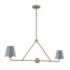 Crystorama Lighting Xavier 2 - Light Chandelier in  Vibrant Gold/Blue - 3 of 4