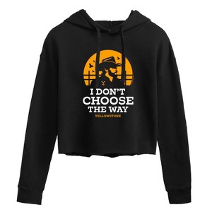 Women's - Yellowstone - Rip Sharks Minnows Cropped Graphic Hoodie - 1 of 4