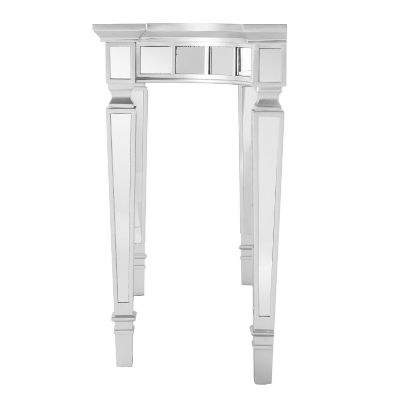 Glenrose Glam Mirrored Console Table - Matte Silver - Aiden Lane, 6 of 12