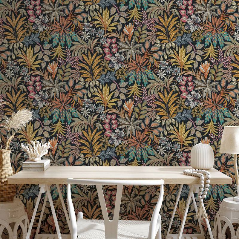 Tempaper &#38; Co. 28 sq ft Crafted Floral Summer Nights Peel and Stick Wallpaper, 4 of 6
