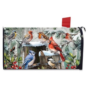 Briarwood Lane Winter Mailbox Cover  - Standard Size - Winter Woodland Birds For Winter Mailbox Cover - 1 of 2